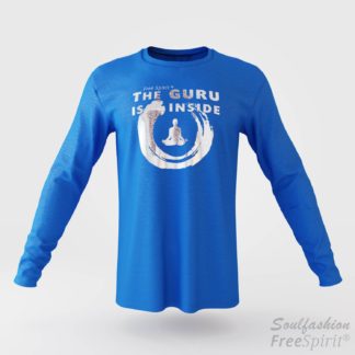 The guru is inside - Soulfashion - Free Spirit - Longsleeve-Shirt - Herren - Silber - Tropical Blue
