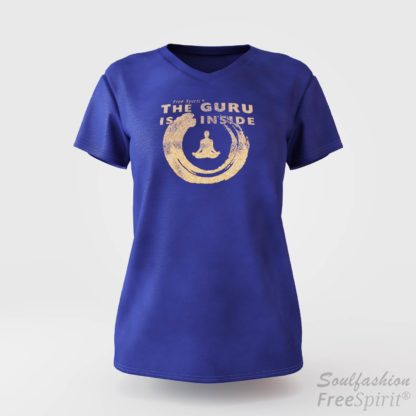 The guru is inside - Soulfashion - Free Spirit - Shirt - Damen - Gold - Denim