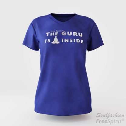 The guru is inside - Soulfashion - Free Spirit - Shirt - Damen - Silber - Denim