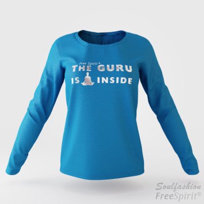 The guru is inside - Soulfashion - Free Spirit - Longsleeve-Shirt - Damen - Silber - Turquoise